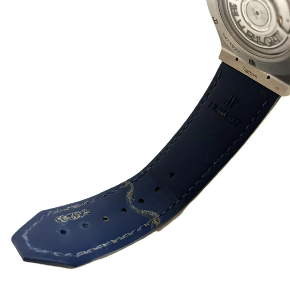 Hublot Classic Fusion wristwatch, total weight 81.0g, titanium, genuine leath... - Picture 8 of 9